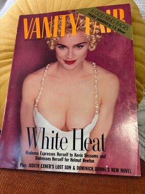 Vanity Fair cover with Madonna - White Heat 📸 Helmut Newton - April 1990 90s